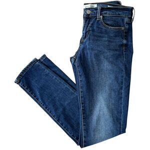 Banana Republic Medium Wash Blue Denim Skinny Ankle Jeans. 28 LONG. 28L.